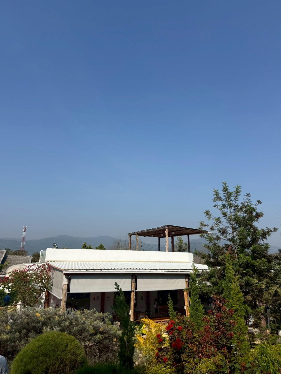 Chiang Rai mountain view from the café