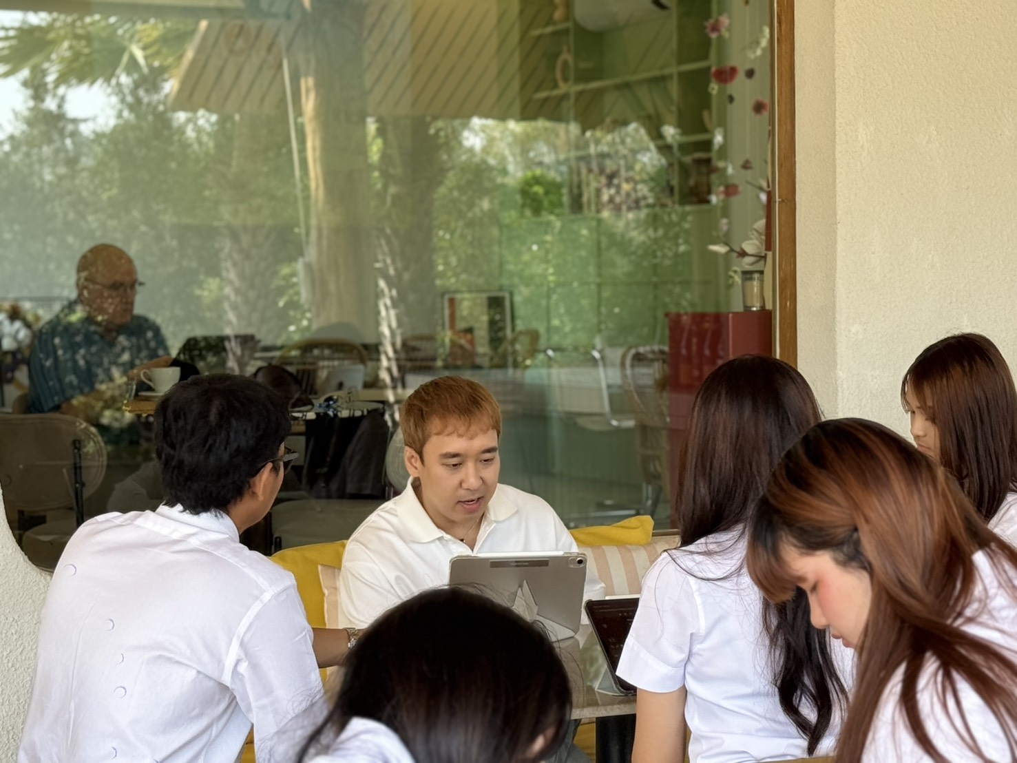 Our group conducting the founder interview